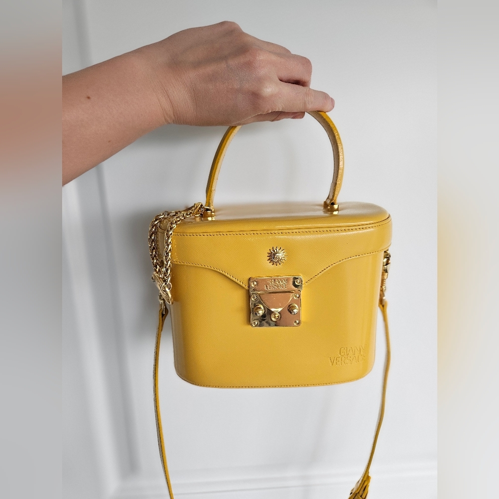GIANNI VERSACE (Vintage) Yellow Crossbody Vanity Case